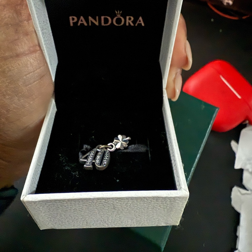 Pandora Silver Charm with Flower